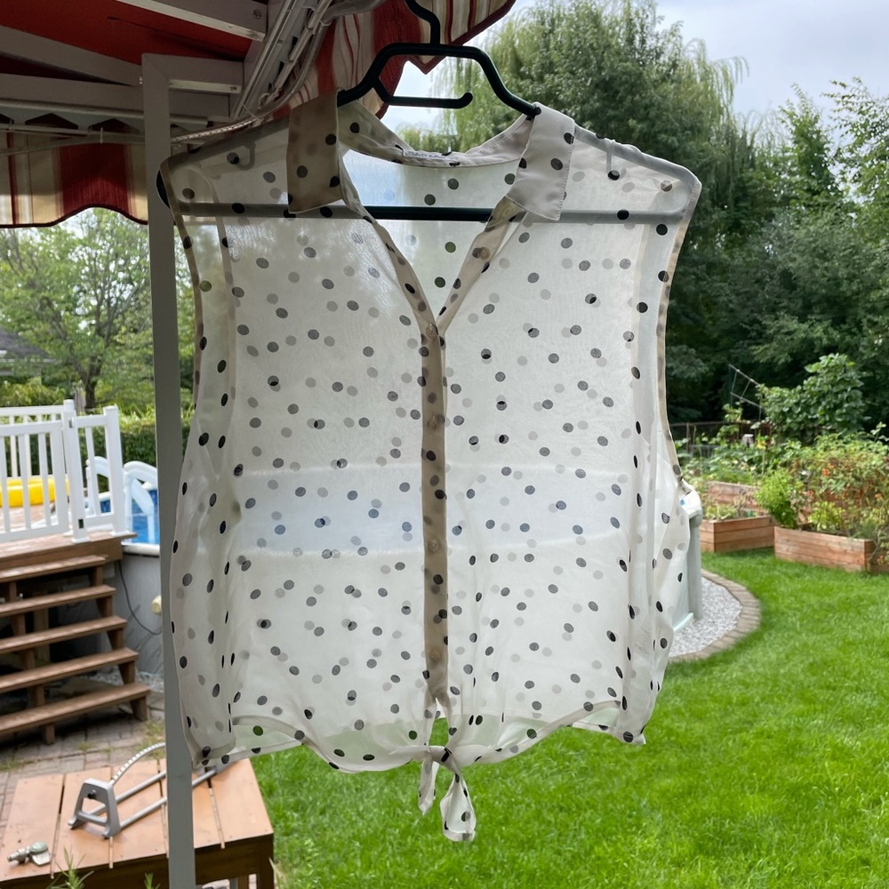 polka dot transparent camisole from Garage clothing